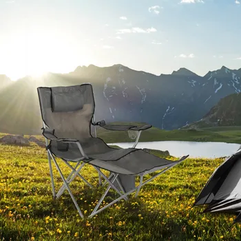 kempingová židle Haushalt international Skládací židle s opěrkou na nohy 829242