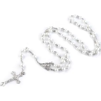 Náhrdelník Stoklasa Růženec s korálky - 1 bílá