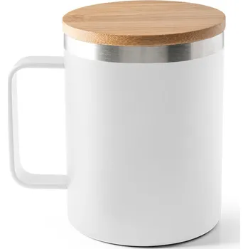 Termohrnek STRICKER Hrnek z 90% recyklované nerezové oceli LAUDA Barva: bílá