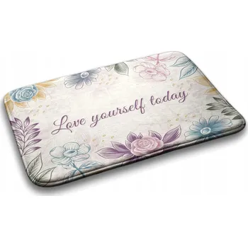 Koupelnová předložka Protiskluzová koupelnová předložka s květinovým vzorem