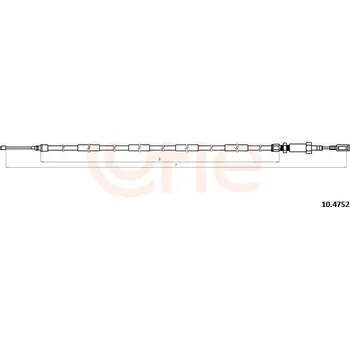 Lanko parkovací brzdy Lanovod parkovací brzdy COFLE 92.10.4752