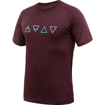 cyklistický dres Triko krátké pánské SENSOR MERINO BLEND ELEMENTS port red XXL