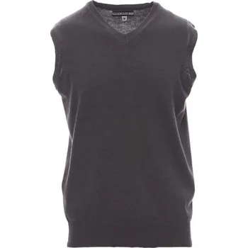 Pánský svetr Payperwear Pánská vesta Desk s příměsí akrylu v melírové variantě Barva: Šedý melír tmavý, Velikost: XL