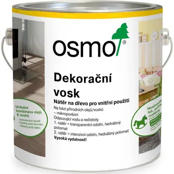 OSMO Dekorační vosk intenzivní podle RAL 0,75 l RAL Odstíny: RAL 5013 Kobaltová modrá