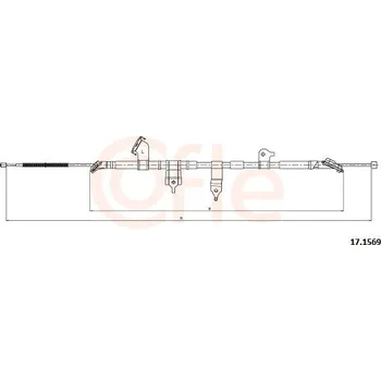Lanko parkovací brzdy Lanovod parkovací brzdy COFLE 92.17.1569
