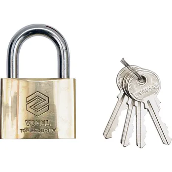 Sada nářadí Zámek visací 63 mm mosaz 4 klíče