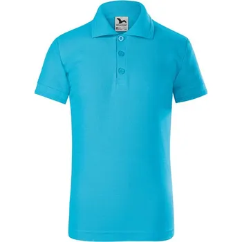 Dětská polokošile MALFINI PIQUE POLO, barva tyrkysová, velikost 8 let