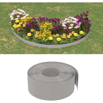 Stavebniny vidaXL Travní lemy 2 ks šedé 10 m 20 cm polyethylen