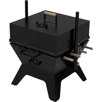 Zahradní gril Gril s roštem, jehlou, špízy a motorem až 16 Kg 500 x 500 x 580 mm (Arizona MAX) (PETR VAŠEK)