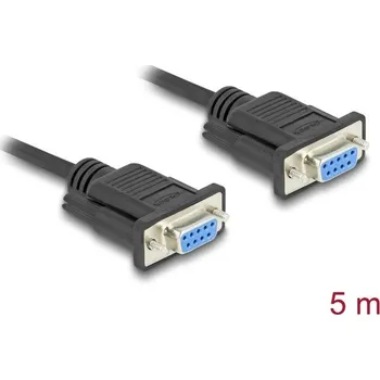 Datový kabel Delock Sériový kabel rozhraní RS-232 D-Sub9, ze zásuvkový na zásuvkový, délky 5 m 86826
