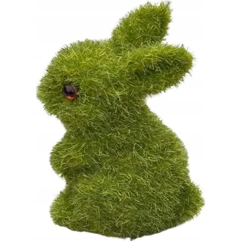 Velikonoční dekorace VELIKONOČNÍ ZAJÍČEK FLOKOVANÝ - KRÁLÍČEK FIGURKA, DEKORACE NA Velikonoce 8 cm