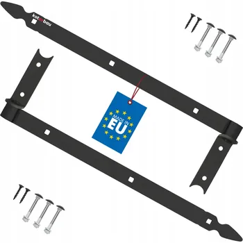 pant 2x PÁSOVÝ ZÁVĚS GARÁŽOVÝCH VRAT 500mm S HÁKEM ČERNÝ PRO BRÁNY A OKENNÍ Okenice