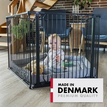Dětská ohrádka BabyDan Univerzální ohrádka CombiFit 5stranná ohrádka, černá