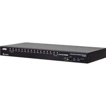 KVM přepínač Aten 16-Port USB3.0 4K HDMI KVM Switch CS18216-AT-G