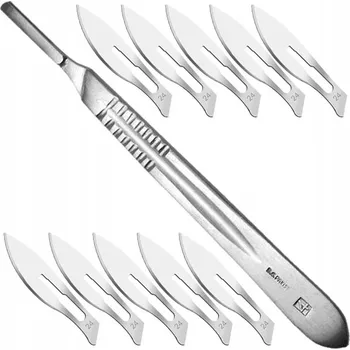 Pracovní nůž Sada skalpel + 10x čepelky typ 24 modelářský chirurgický nůž