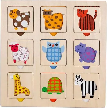 Puzzle Big Tree puzzle dřevěné 25x25cm se zvířátky