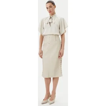 Dámská sukně Bruuns Bazaar Sukně z imitace kůže Tuanelle BBW4392 Béžová Regular Fit 40