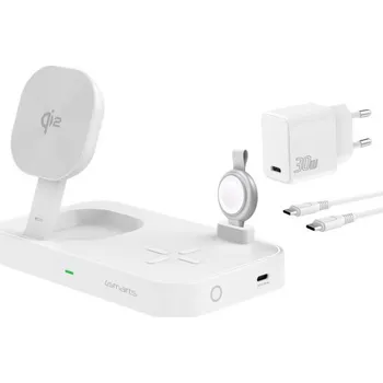 4smarts Qi2 Trident MFI pro Apple Watch bílý