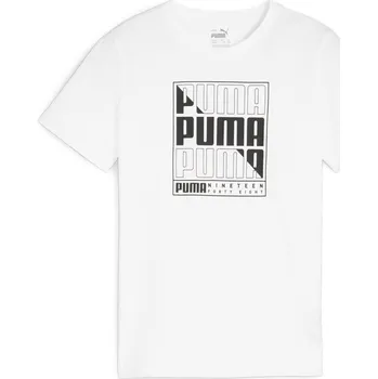 Puma Logo T-shirt Juniors White Graphic 11-12 let