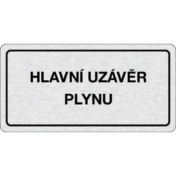 Domovní cedule B2B Partner Nalepovací cedulka na dveře - Hlavní uzávěr plynu