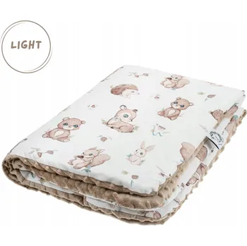 Dětská deka Oboustranná deka LIGHT 75 x 100 cm Les do postýlky Bavlna Minky Bonjour
