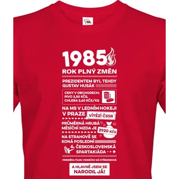 Pánské tričko Bezvatriko.cz 2887 Červená