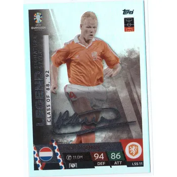 Sběratelská karetní hra 2024 Topps Match Attax UEFA EURO RONALD KOEMAN Legend Signature Style