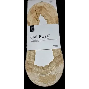 Dámské ponožky Krajkové ťapky do balerín se silikonem 2 tělová