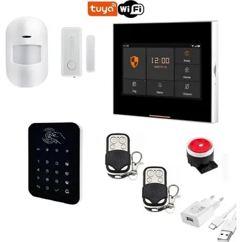 Sada domovního alarmu Wi-Fi/GSM alarm systém TUYA PST-H502-4G (1+1) P3 + přídavná klávesnice