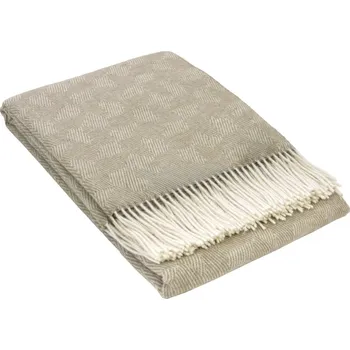 deka Vlněný pléd khaki - vzorovaná