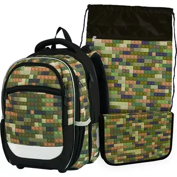 Školní batoh Školní set Junior Cubes