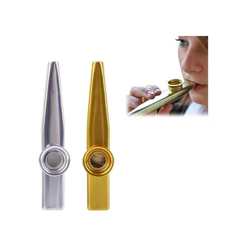 Party dekorace Kazoo, Kazoo Metal, 2 kusy hliníkové slitiny Kazoo, Kazoo Set, Zlatý Kazoo nástroj, Metal Kazoo