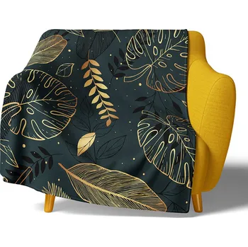 deka TipTrade s.r.o. Mikroplyšová deka Zlaté Listy 150x200 cm