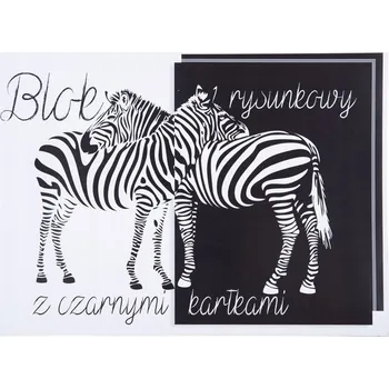 Blok Blok na Kreslení Černý Kreativní Blok A4 20 Listů Kreska