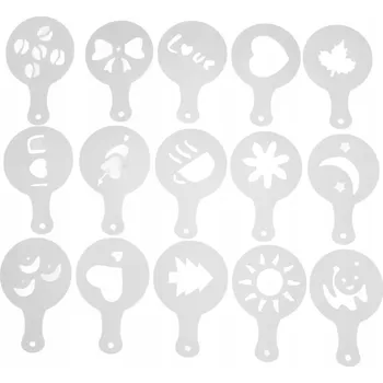 Šablony na zdobení kávy, sada per na vyřezávání do kávy J4