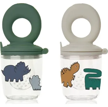 Liewood Krmící dudlíky Miranda zvířátka 2 ks, Dinosaurs/Mist