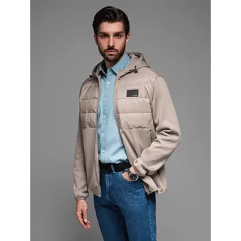 Pánská casual bunda Ombre Clothing Moderní popelavá pánská přechodná bunda V3 JANP-160