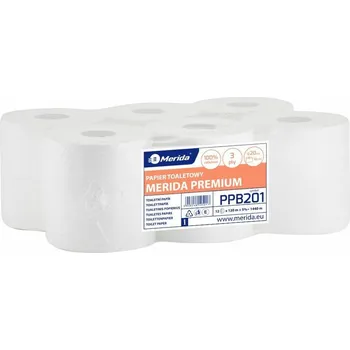 Toaletní papír Toaletní papír Merida TOP, 20 cm, 120 m, 3-vrstvý, 100% celulóza, (12rolí/balení)