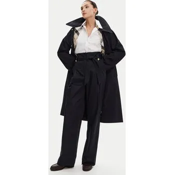 Dámské kalhoty Barbour Kalhoty z materiálu Elsie LTR0385NY99 Tmavomodrá Wide Leg 12