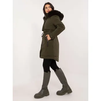 Dámská parka Dámská khaki zimní parka s kapucí SK-KR-