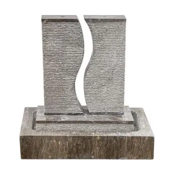 Zahradní dekorace Kamenná vroubkovaná fontána 80 cm