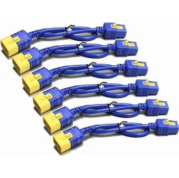 Prodlužovací kabel APC Power Cord Kit (6 ea), Locking, C19 to C20, 1.8m, Blue AP8716SX593