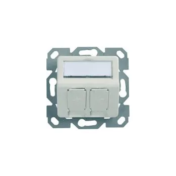 Elektroinstalační krabice TELEGÄRTNER 100021417 (H02010A0083) Držák modulů 50x50, 2násobný, povrchová montáž / zapuštěná montáž 50 BR, bez modulů