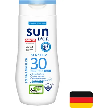 Přípravek na opalování Sun D'or mléko na opalování 250 ml SPF30 Sensitiv (Dovoz: Německo)