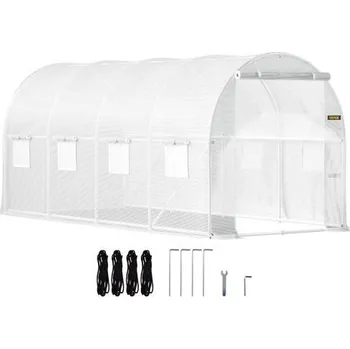 Tunelový skleník / foliovník 4,6 x 2,1 x 2,1 m Bílý