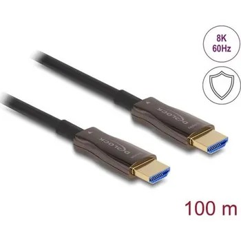 Video kabel Delock Aktivní optický kabel HDMI s kovovým pancéřováním, 8K 60 Hz, 100 m 86080