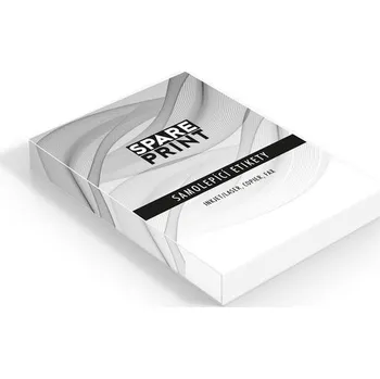 Kancelářský papír SPARE PRINT PREMIUM Samolepicí etikety bílé, 100 archů A4 v krabici (1arch/8x etiketa 105x74mm) 57012