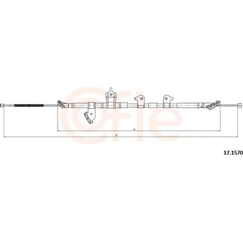 Auto-moto Lanovod parkovací brzdy COFLE 92.17.1570
