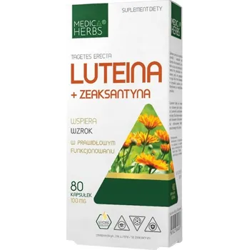 Doplněk stravy Medica Herbs Lutein + Zeaxanthin 20 mg, 80 kapslí