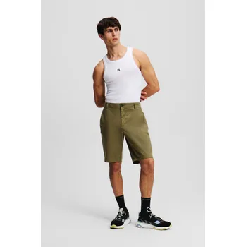 Pánské kraťasy ŠORTKY KARL LAGERFELD KL EMBROIDERY CHINO SHORTS DUSKY GREEN